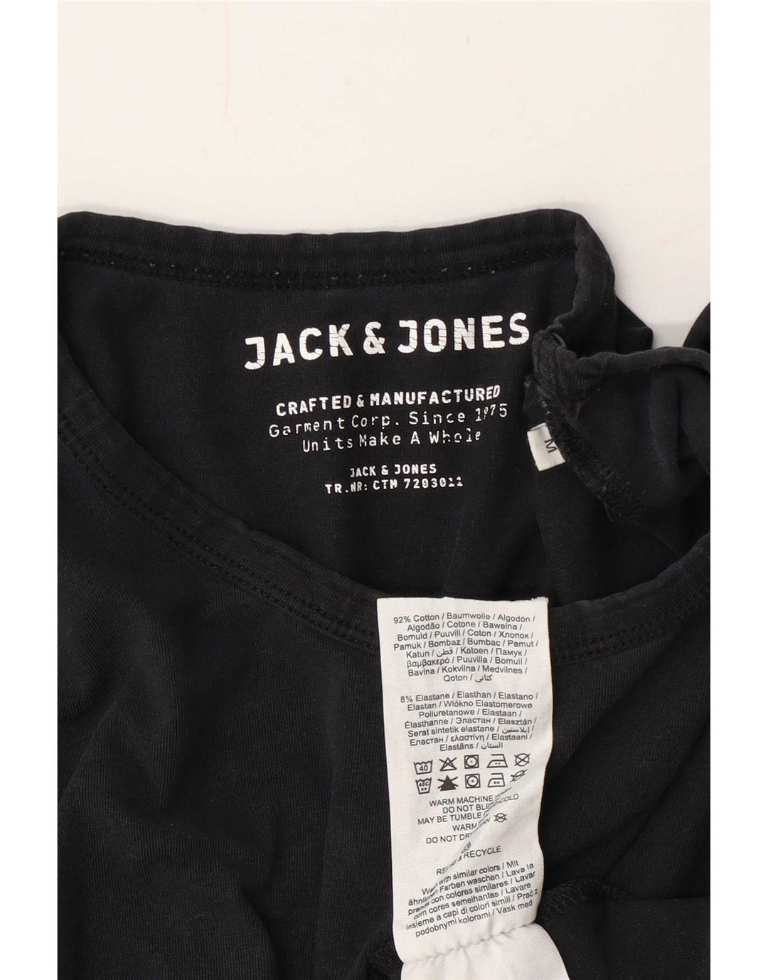 T-shirt męski Jack & Jones, średni, granatowy, bawełniany