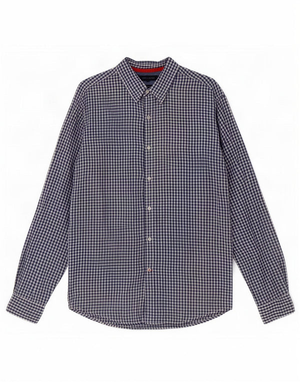 Koszula męska Tommy Hilfiger, jasnoniebieska, lniana w kratkę