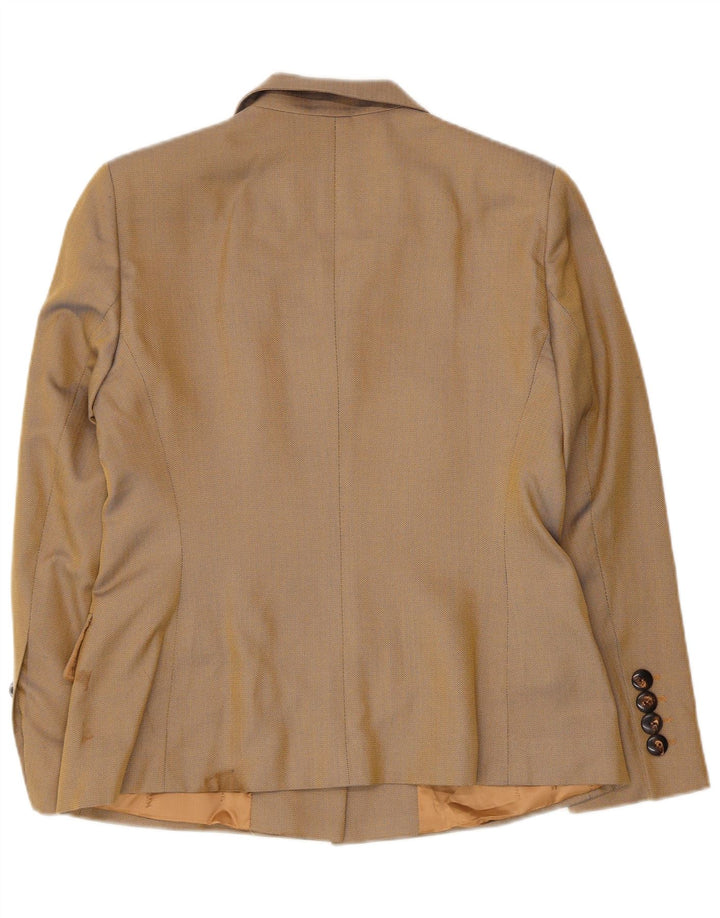 Kurtka damska Escada Elements Blazer UK 12 w kolorze średniego beżu w jodełkę
