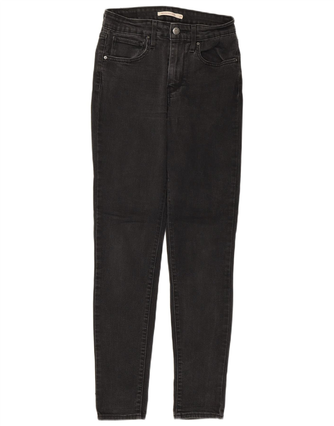 Damskie jeansy LEVI'S 721 z wysokim stanem W27 L30 Szara bawełna