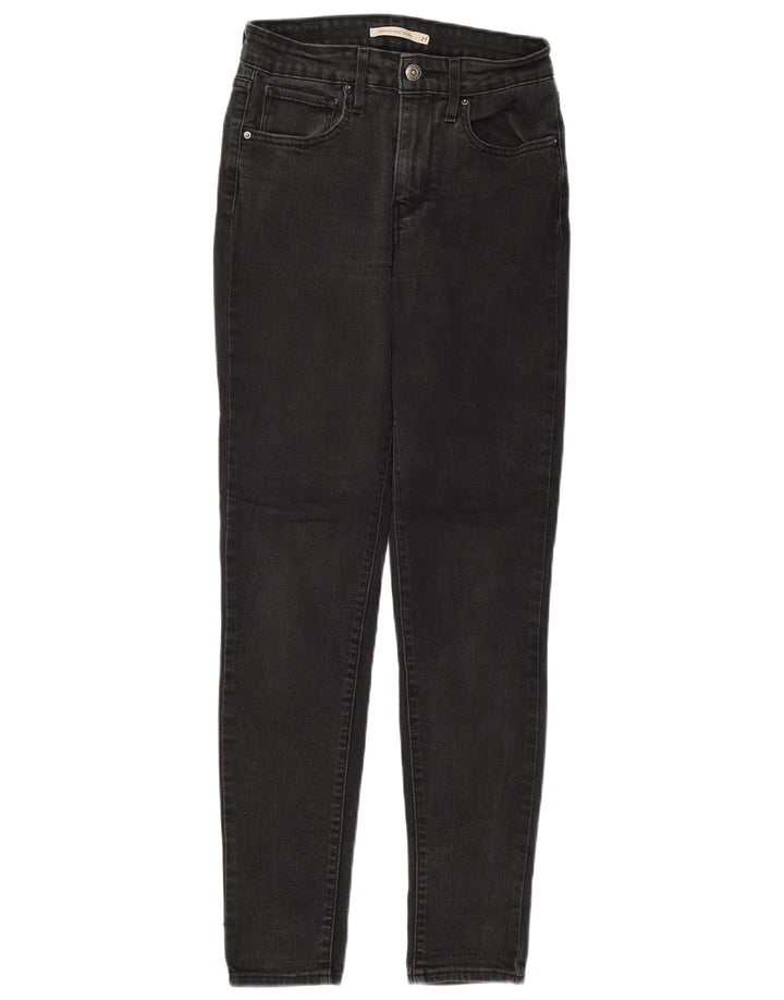 Damskie jeansy LEVI'S 721 z wysokim stanem W27 L30 Szara bawełna