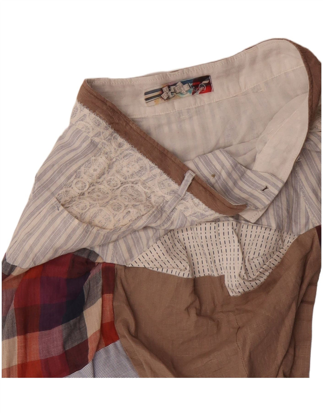 DESIGUAL Damska spódnica bąbelkowa EU 36 Small W30 Wielobarwny patchwork