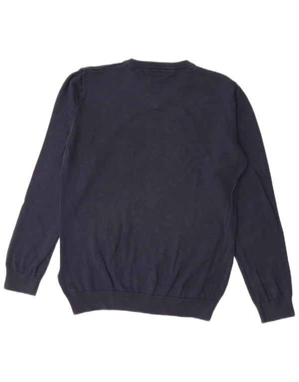 Marks & Spencer Chłopięcy sweter z dekoltem w kształcie litery V 14-15 lat Granatowy, bawełniany