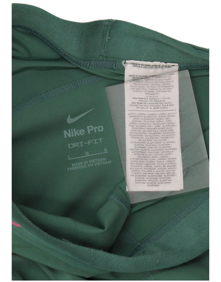 Damskie spodenki sportowe Nike Dri Fit Graphic UK 14, duże, zielone, poliestrowe