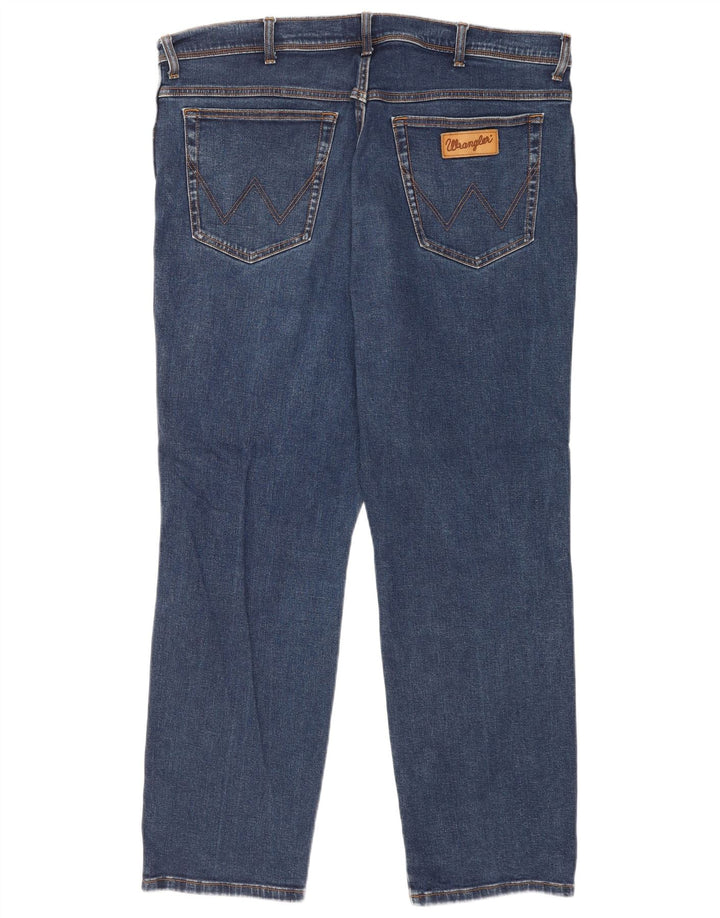 Męskie jeansy Wrangler Texas Straight W42 L32 Niebieskie bawełniane