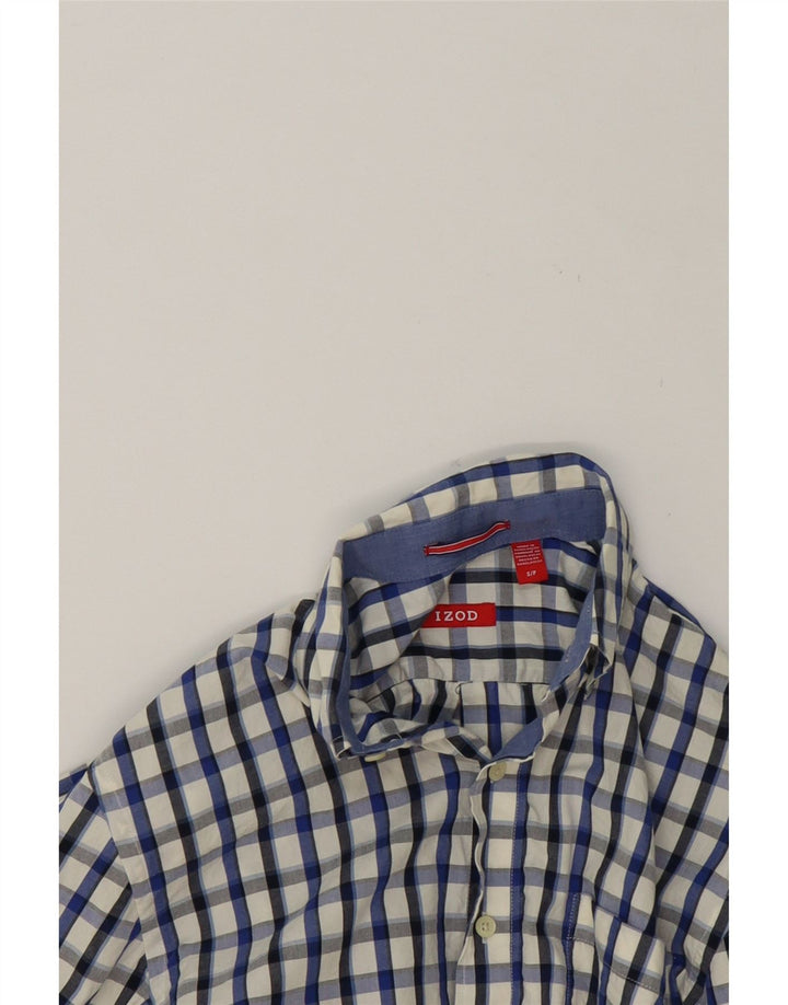 IZOD Mens Shirt Small Blue Check Cotton Vintage Izod and Second-Hand Izod from Messina Hembry 