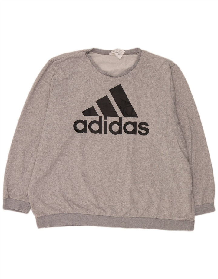 Męska bluza Adidas Graphic Jumper 3XL Szara, nakrapiana bawełna