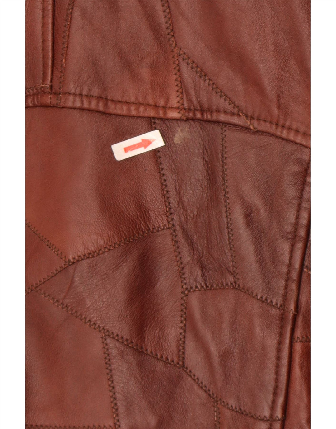 Vintage męska kurtka skórzana UK 44 2XL brązowa