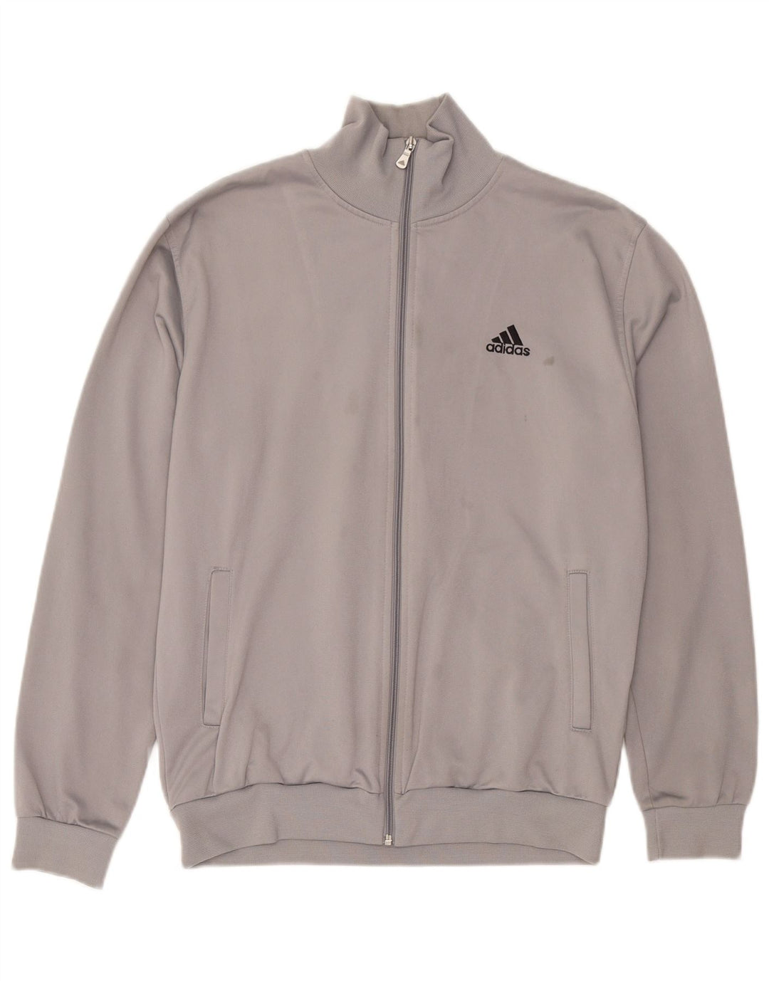 Adidas Męska bluza dresowa, duża, szara, poliestrowa