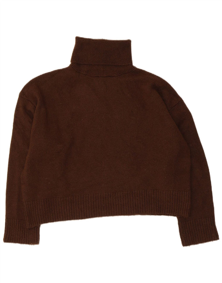 Damski sweter oversize Zara z okrągłym dekoltem UK 10 Small Brown