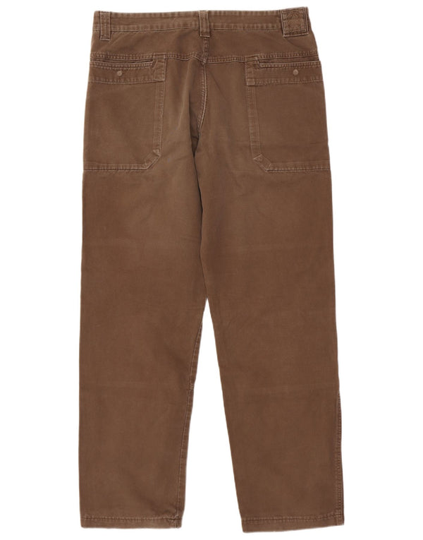 MURPHY & NYE Mens Straight Chino Trousers W34 L32 Brown Cotton