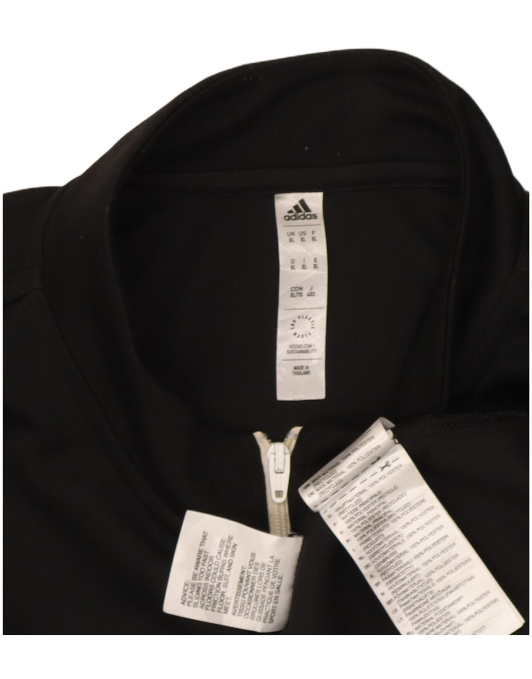Dres męski Adidas Aeroready z zamkiem błyskawicznym na szyi, top XL, czarny poliester