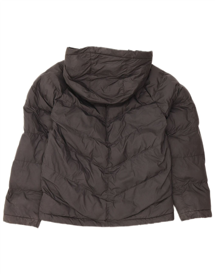 Chłopięca wyściełana kurtka z kapturem i kapturem Nike 10-11 lat, średni czarny poliester