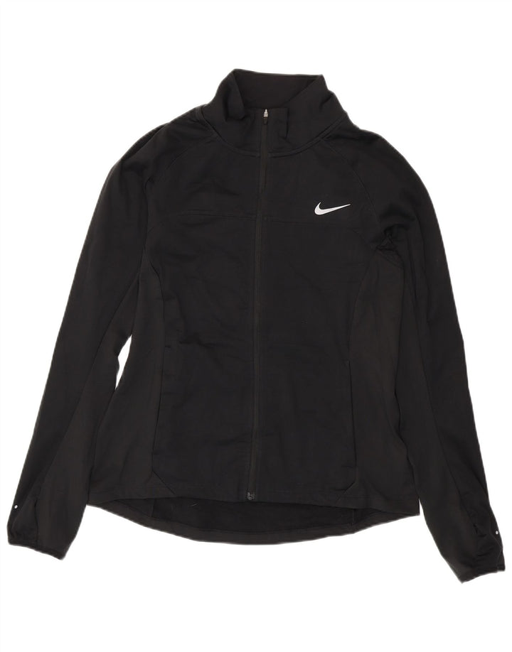 Damska kurtka dresowa NIKE UK 14, średni czarny poliester