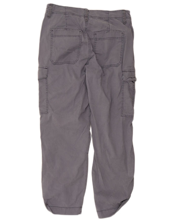 Marks & Spencer Womens High Waist Cargo Trousers UK 12 Medium W32 L25 Grey