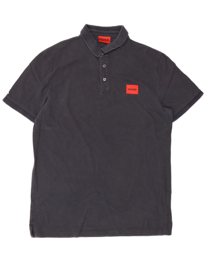 Męska koszulka polo Hugo Boss, duża, granatowa, bawełniana
