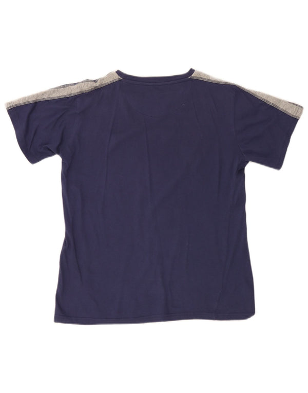 Chłopięcy T-shirt z grafiką Champion, 13-14 lat, XL, granatowy, blok kolorów