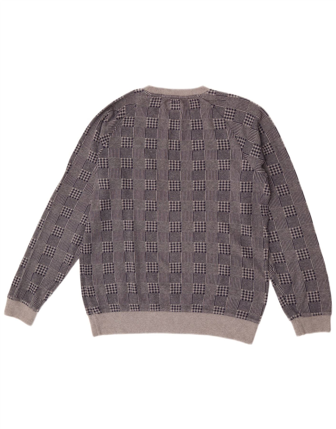 Męski sweter z okrągłym dekoltem Jack Wills, średni granatowy patchwork