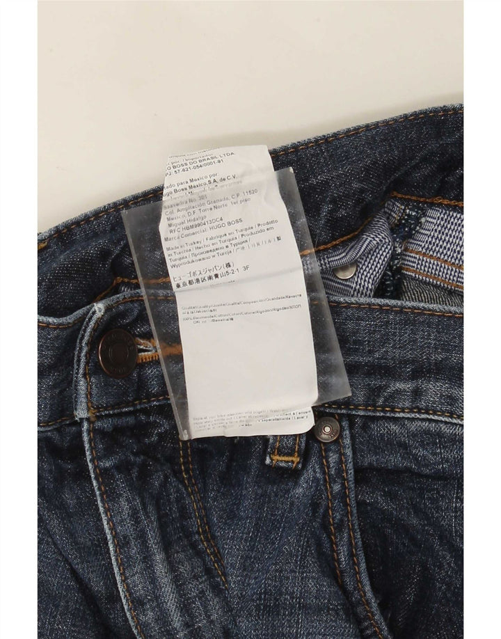 Męskie proste dżinsy Hugo Boss W34 L34 Niebieskie bawełniane