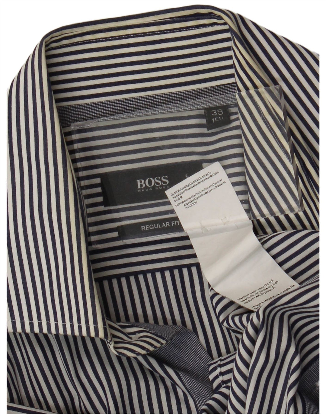 Koszula męska Hugo Boss rozmiar 39 15 1/2 Średni granatowy, klasyczny w prążki