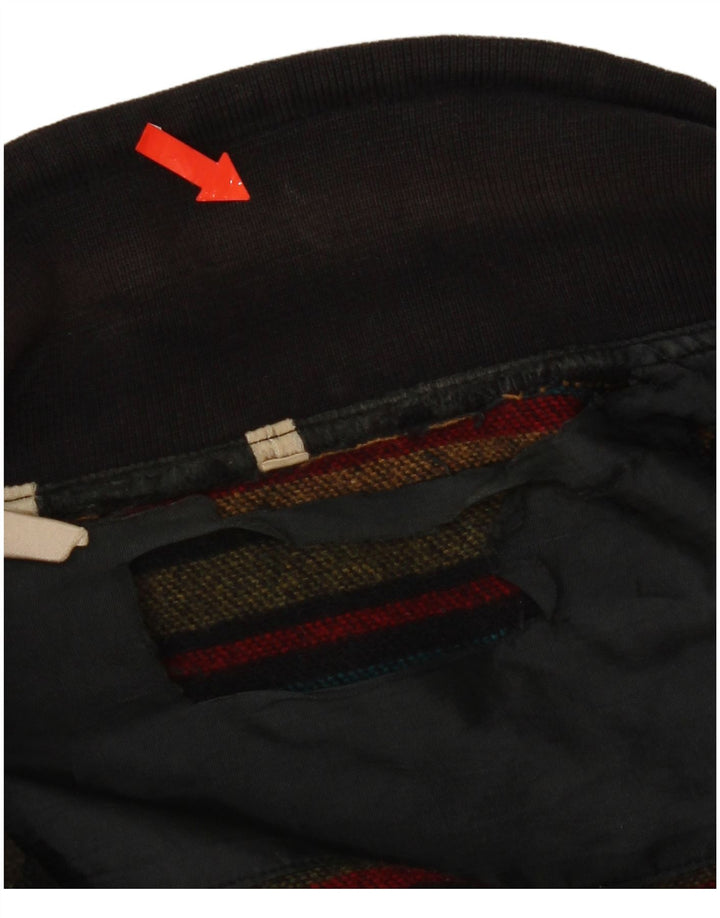 Vintage męski sweter z zamkiem błyskawicznym XL, wielokolorowy Fair Isle