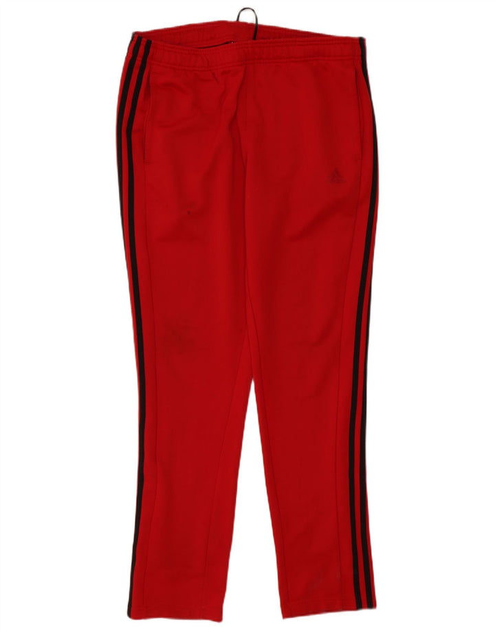 Męskie spodnie dresowe Adidas UK 44/46, duże, czerwone, poliestrowe