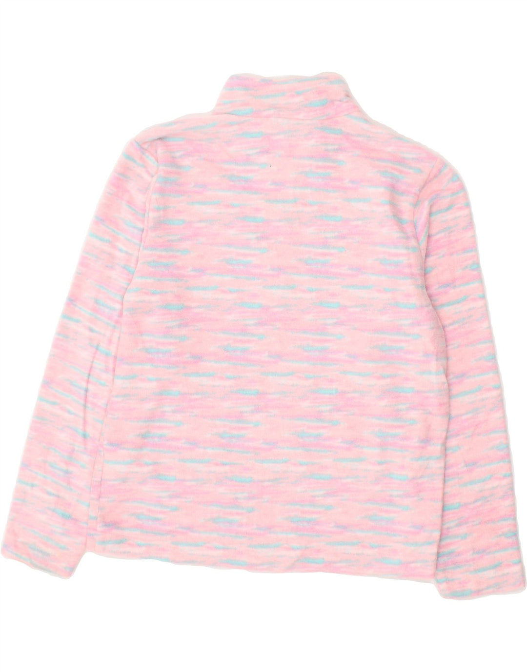 EDDIE BAUER Girls Fleece Jacket 10-11 Years Medium Pink Striped Polyester Vintage Eddie Bauer and Second-Hand Eddie Bauer from Messina Hembry 
