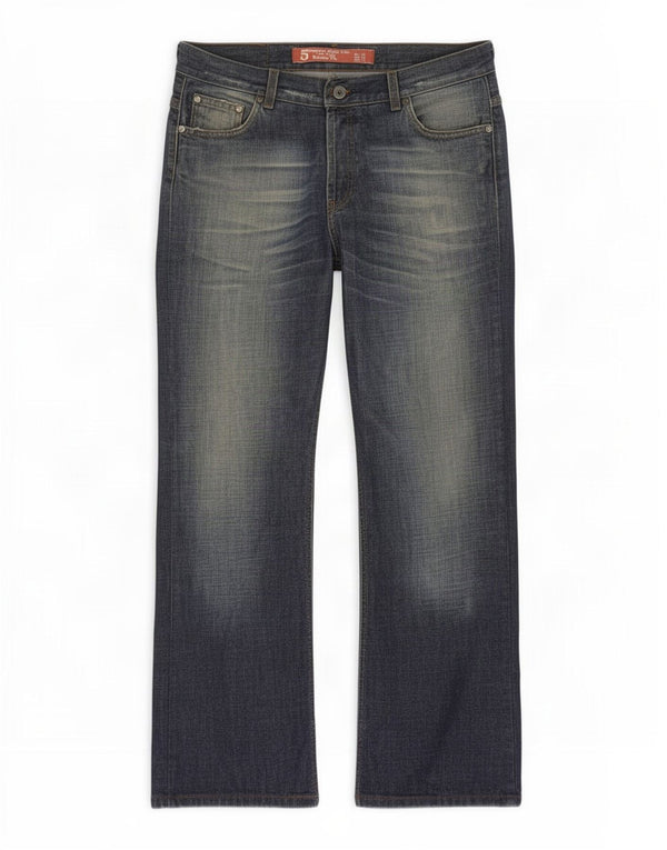 Jeansy męskie Zara Regular Bootcut z niską talią EU 44 Large W34 L30 Granatowe