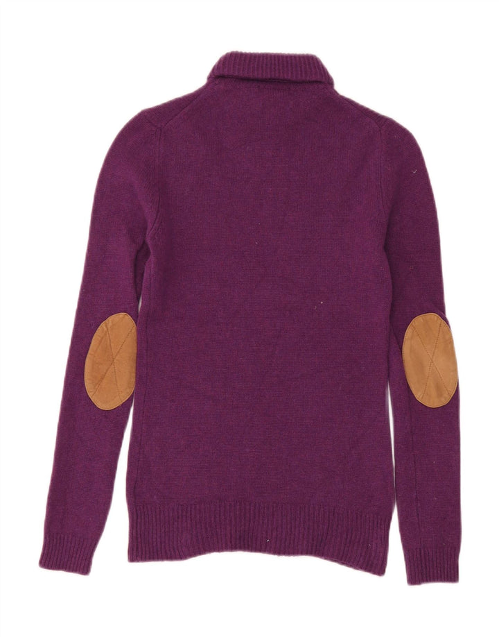 Sweter damski Massimo Dutti z wywijanym dekoltem UK 12, średni fiolet