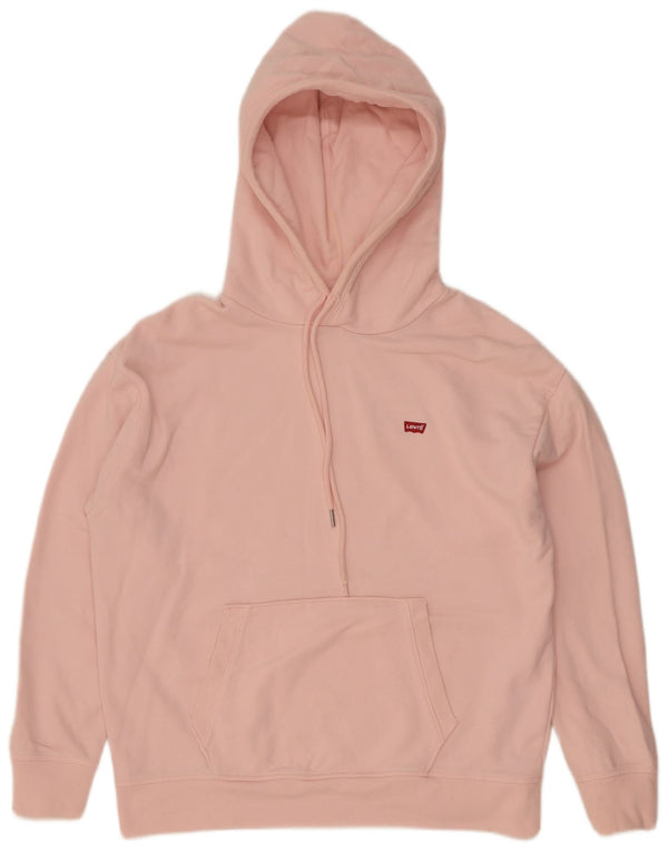 Damski sweter z kapturem Levi's UK 16, duży, różowy, bawełniany