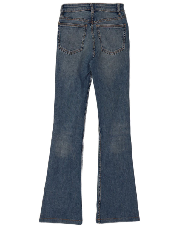 Damskie jeansy rozkloszowane Zara EU 34 2XS W24 L30 Niebieskie