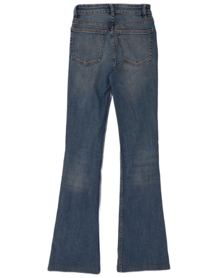 Damskie jeansy rozkloszowane Zara EU 34 2XS W24 L30 Niebieskie