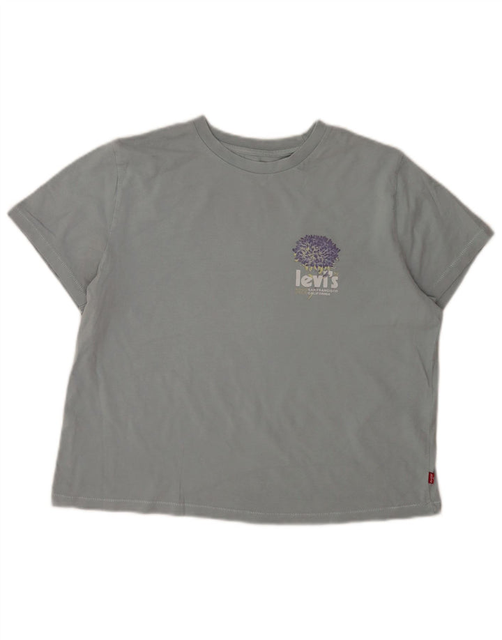 Damska koszulka Levi's Crop Graphic Top UK 14 Średnioszara bawełna