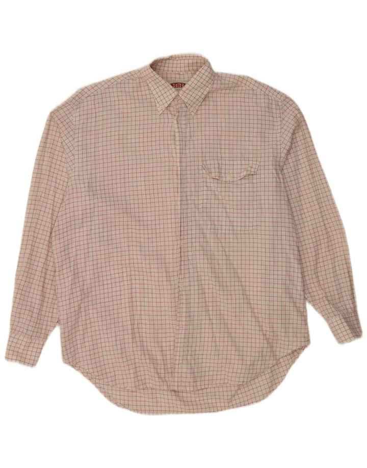 Koszula męska VINTAGE rozmiar 41, duża, bawełniana w białą kratkę