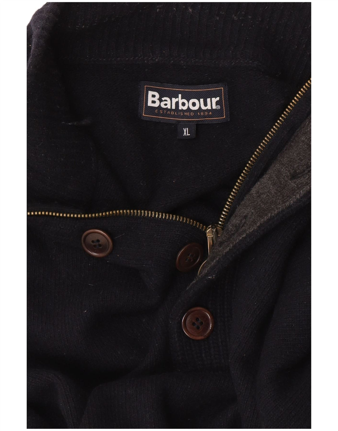 Męski sweter z zamkiem błyskawicznym Barbour XL w kolorze granatowym