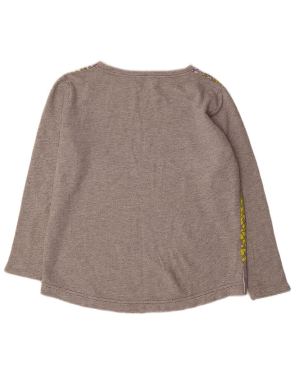 Cos Damska bluza dresowa UK 14, średnia szara, geometryczna bawełna