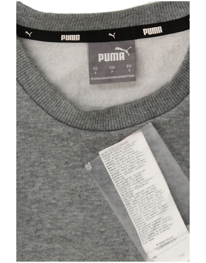Męska bluza Puma Sweter, mała, szara, bawełniana