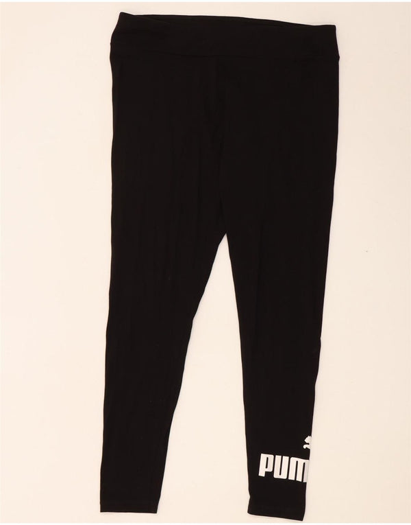 Damskie legginsy Puma Graphic UK 18 XL, czarne, bawełniane