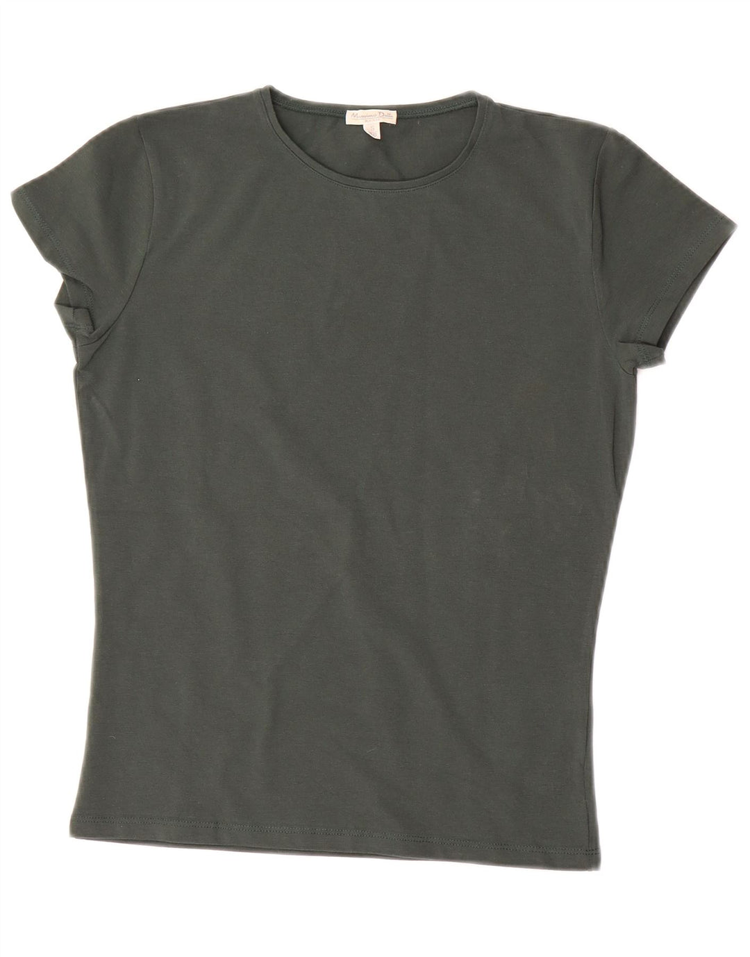 T-shirt damski MASSIMO DUTTI Top UK 10 Small, zielony, bawełniany