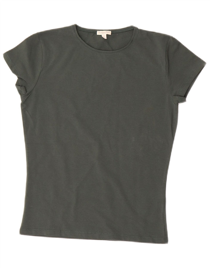 T-shirt damski MASSIMO DUTTI Top UK 10 Small, zielony, bawełniany