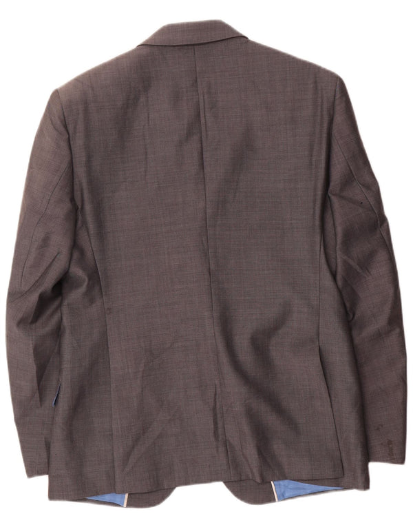 Marks & Spencer Mens 2 Button Blazer Jacket UK 38 Medium Grey Wool