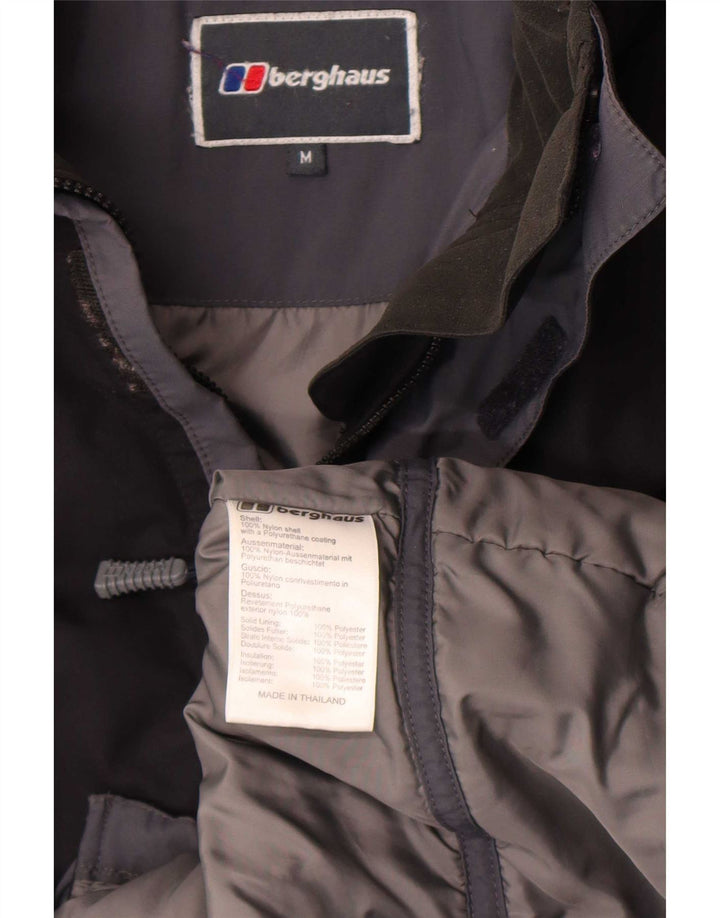 Męska kurtka przeciwdeszczowa z kapturem Berghaus UK 38 Średni czarny nylon
