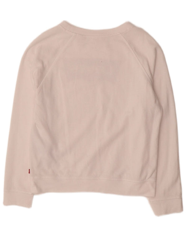Damska bluza Levi's z grafiką, UK 14, średnia biała bawełna