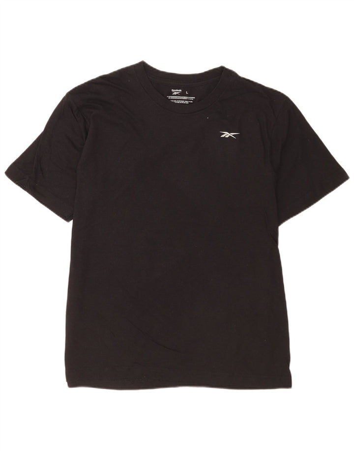 T-shirt męski Reebok, duży, czarny, bawełniany