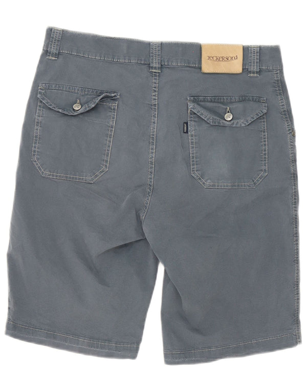 Jeckerson Mens Casual Shorts W32 Medium Grey Cotton