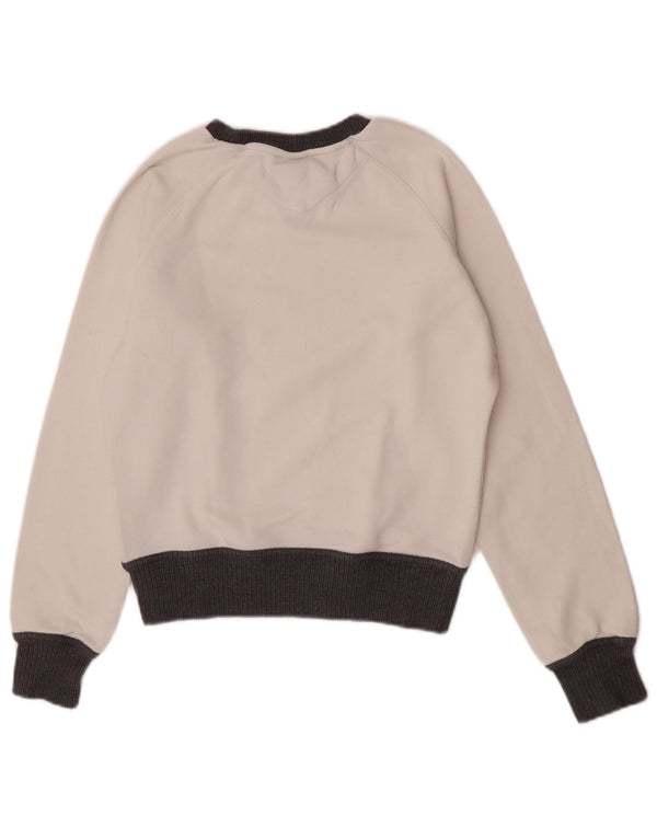 Damska bluza z grafiką Nike, UK 8/10, mała, biała, z blokami kolorów