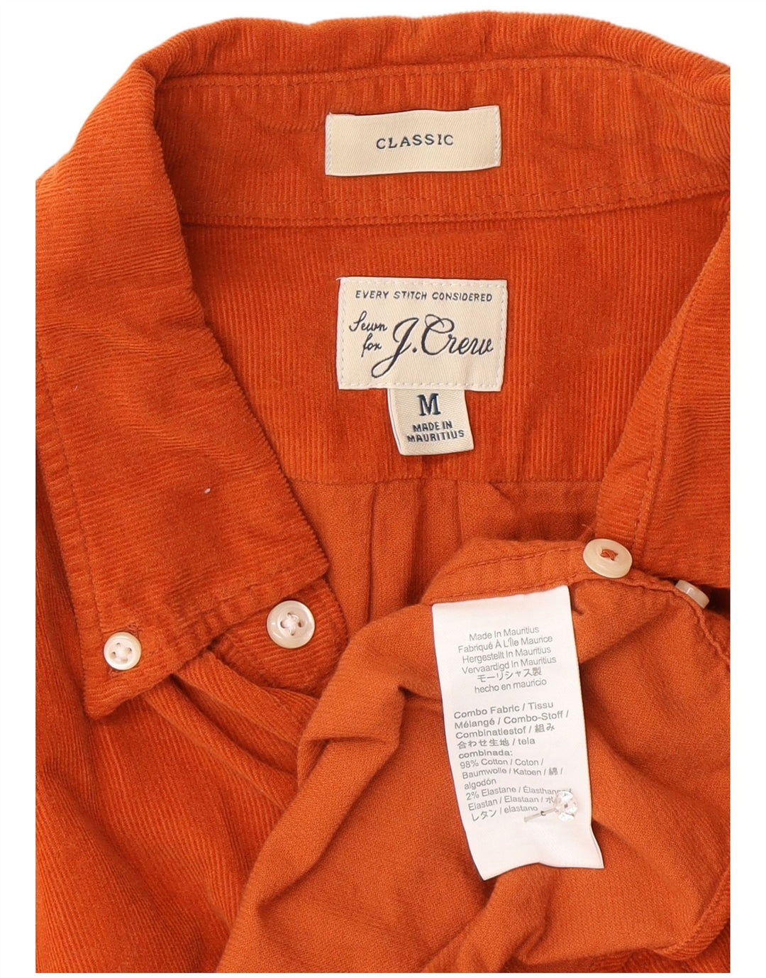Koszula męska J. Crew o klasycznym kroju, średnia, pomarańczowa, bawełniana