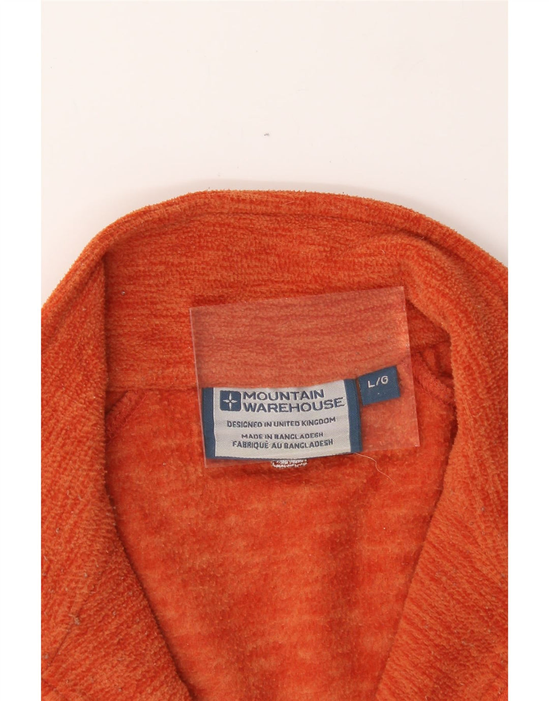 MOUNTAIN WAREHOUSE Mens Zip Neck Fleece Jumper Large Orange Flecked Vintage Mountain Warehouse and Second-Hand Mountain Warehouse from Messina Hembry 