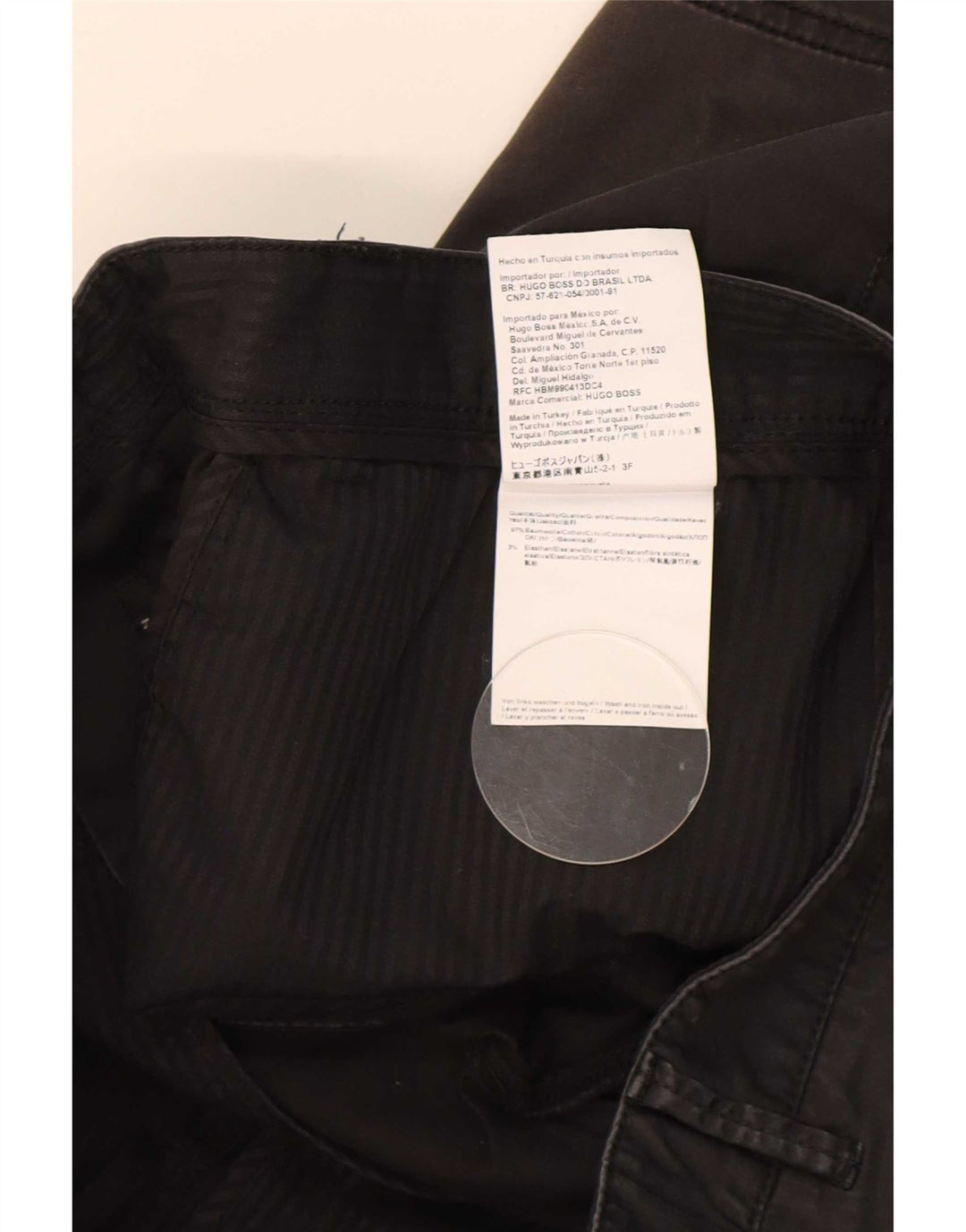 Męskie spodenki Chino Hugo Boss W28 Small, czarne, bawełniane