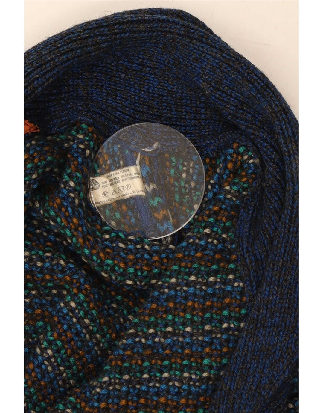 Męski sweter rozpinany Missoni Średni wielobarwny wełniany pasek